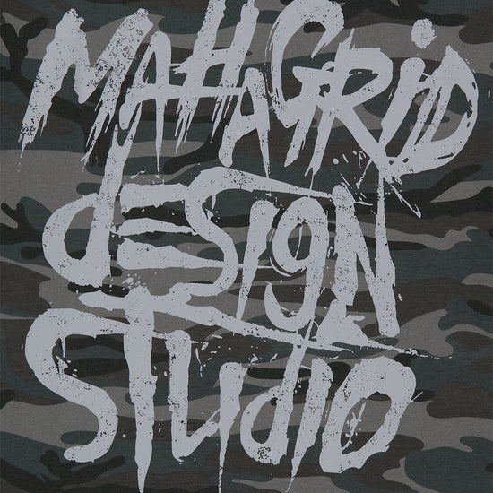 Mahagrid Camo Pattern Slash Logo Tee