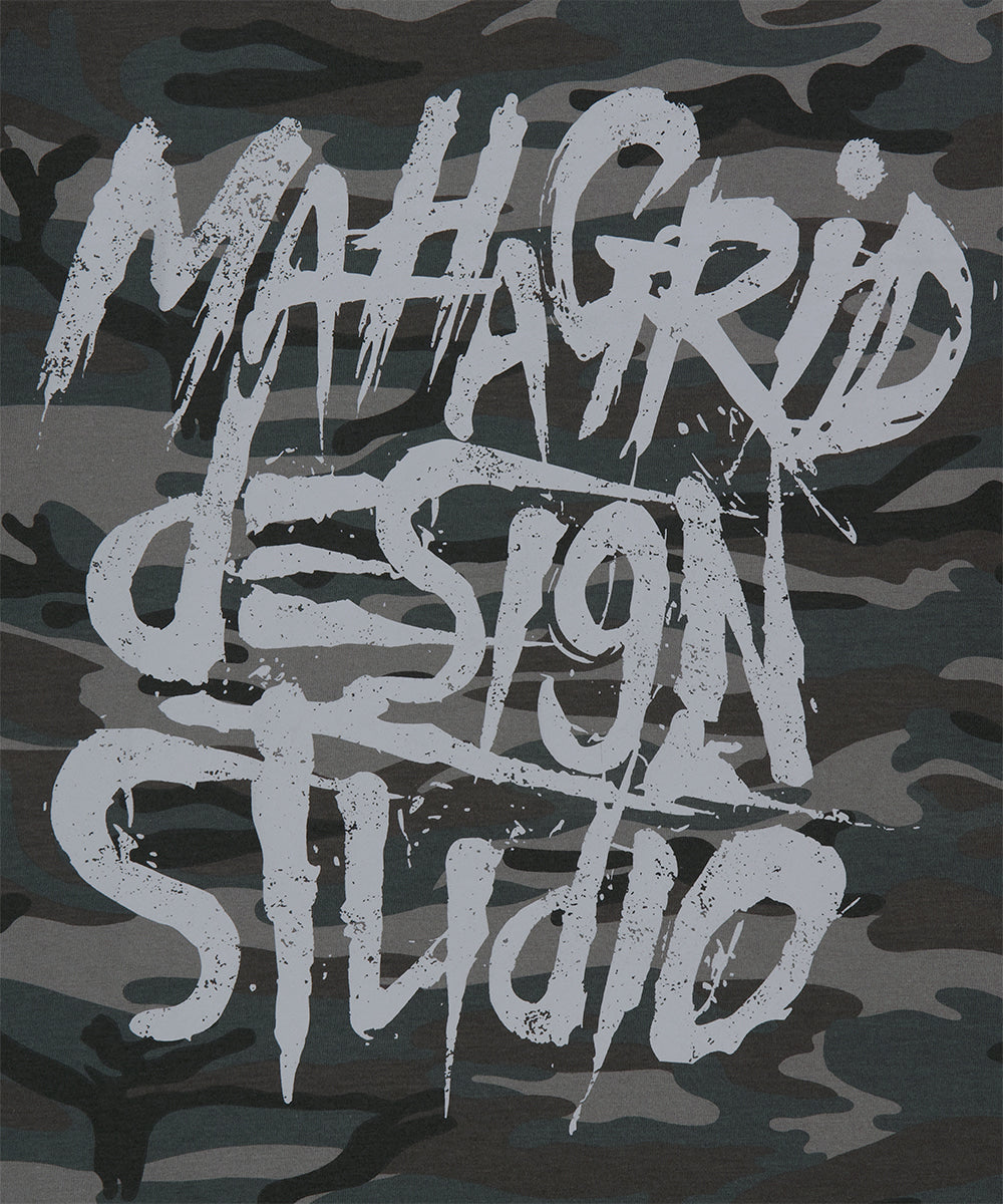 Mahagrid Camo Pattern Slash Logo Tee