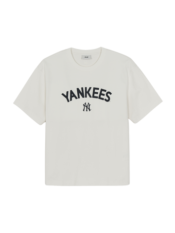 MLB Lettering Logo Point Semi Over-Fit T-shirts