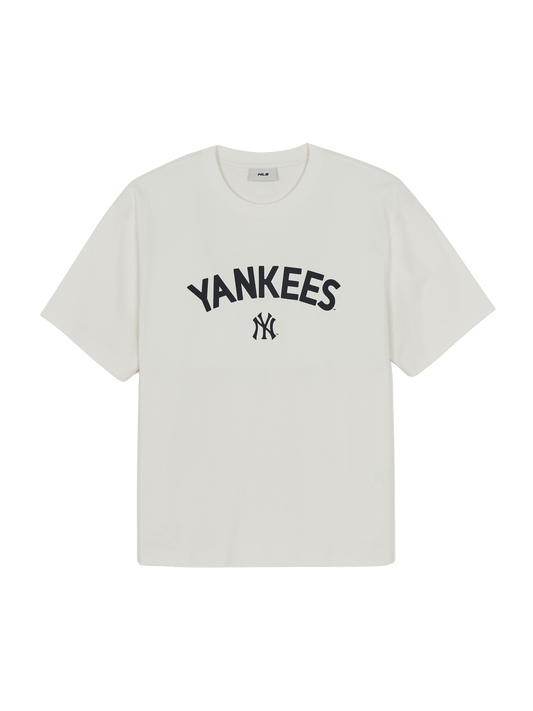 MLB Lettering Logo Point Semi Over-Fit T-shirts