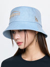MLB Vintage Denim Curve Logo Bucket Hat