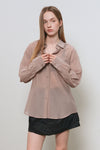 General Idea WOMAN Summer Wrinkle Sheer Shirt