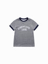 ADLV Woman Classic Logo Embroidery Ringer Short Sleeve T-Shirt
