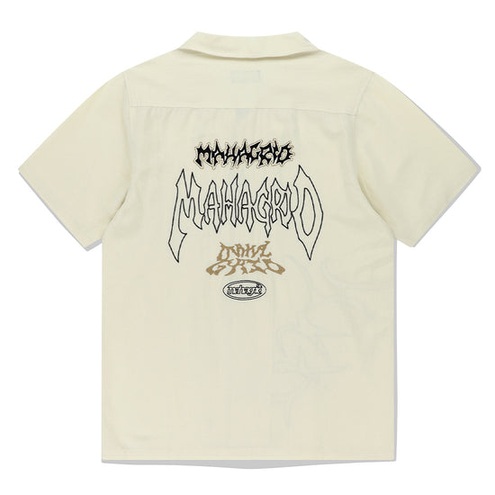 Mahagrid Multi-Logo Linen Half Shirt