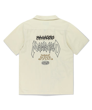 Mahagrid Multi-Logo Linen Half Shirt