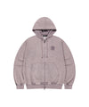 Mahagrid Washed Solar Applique Zip Up Hoodie