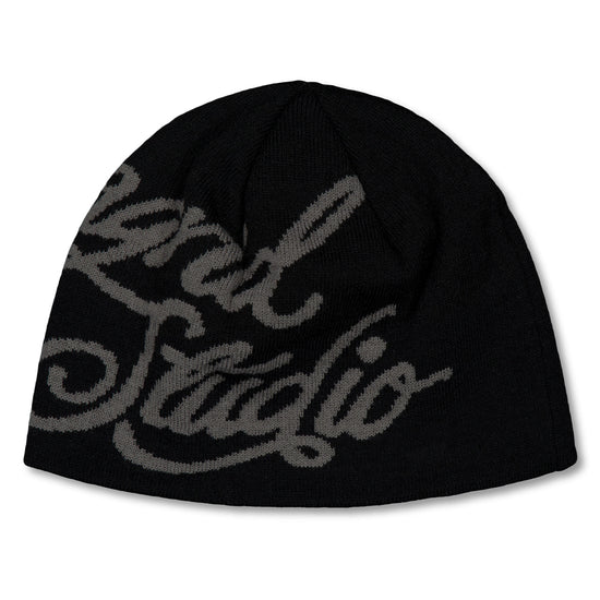 Mahagrid INK LOGO KNIT BEANIE [BLACK]
