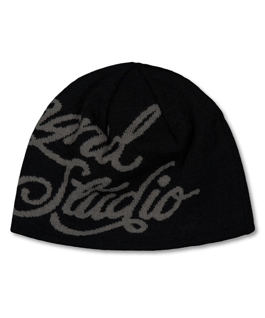 Mahagrid INK LOGO KNIT BEANIE [BLACK]