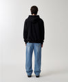 Mahagrid mah CUT OFF APPLIQUE ZIP-UP HOODIE
