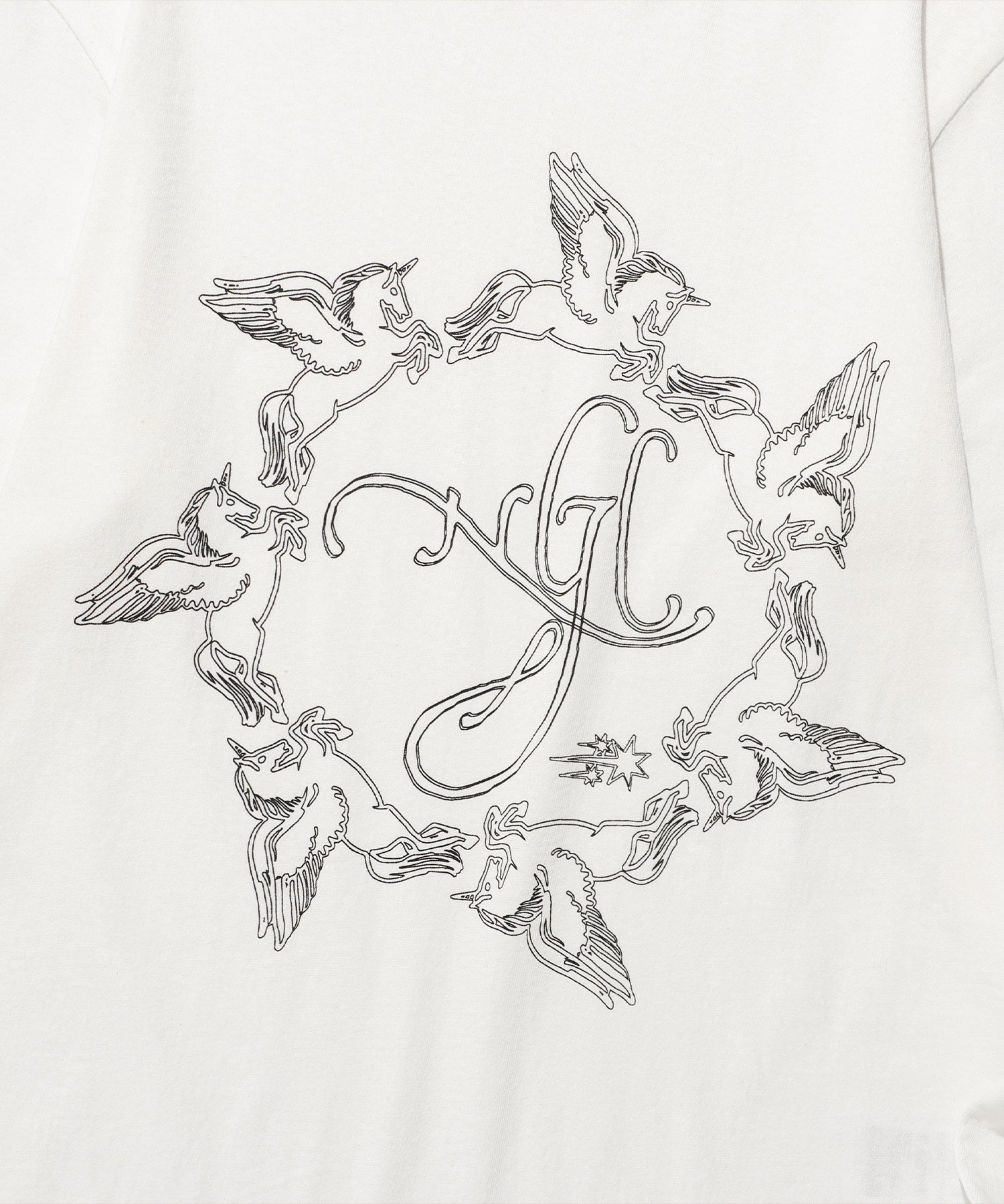 Nice Ghost Club Unicorn Circle Slim Long Sleeve Tee
