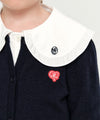 Marithé François Girbaud Kids W Scallop Neck Cardigan Navy