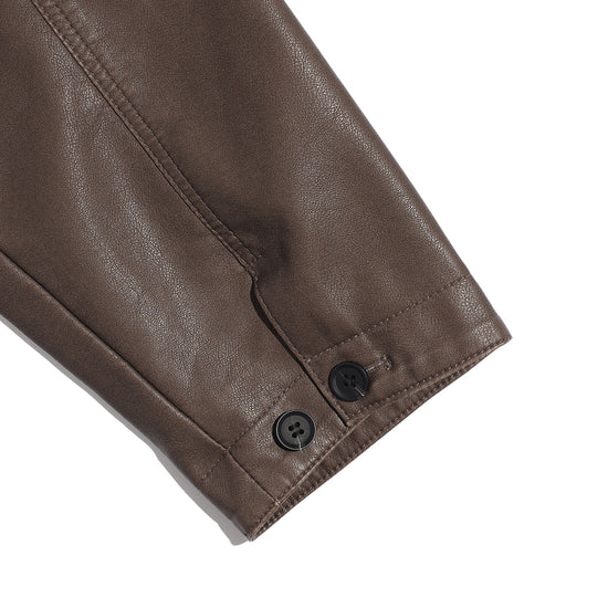 Nice Ghost Club PU Leather Work Car Coat
