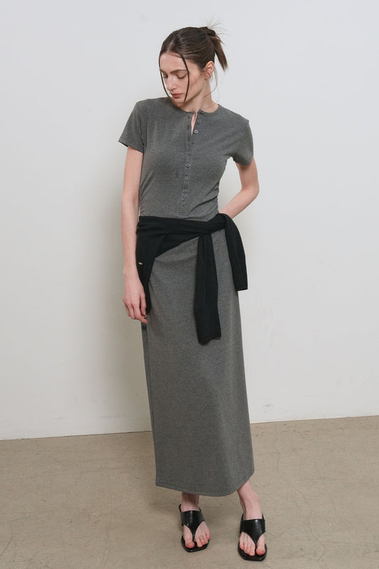 General Idea WOMAN Fitted Shirring Long Dress