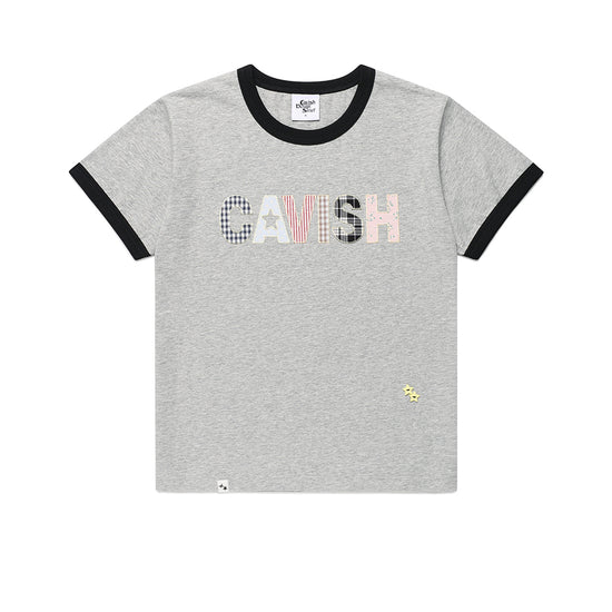 Cavish CAVISH APPLIQUE RINGER SHORT SLEEVE TEE [MELANGE GREY]