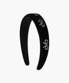 Marithé François Girbaud Kids Cubic Ribbon Velvet Hair Band in Black
