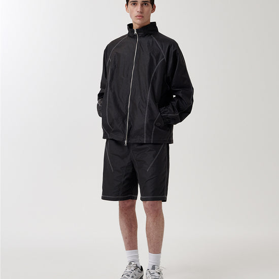 Mahagrid Cover Stitch Nylon Track Short