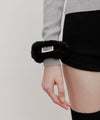Marithé François Girbaud Classic Logo Fur Scrunchie Black