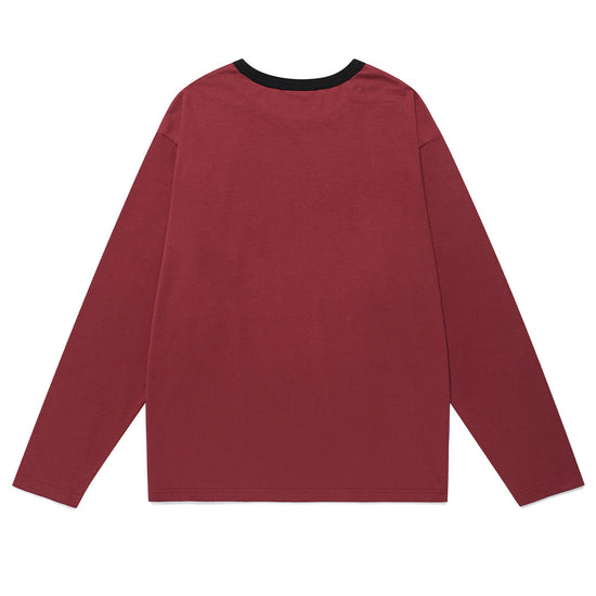 Cavish TWIN STAR LS TEE[BURGUNDY]