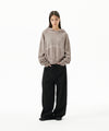 Mahagrid Dyed Curved Seam Crop Hoodie