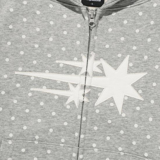 Nice Ghost Club Dot 3Star Raglan Crop Hoodie Zip Up