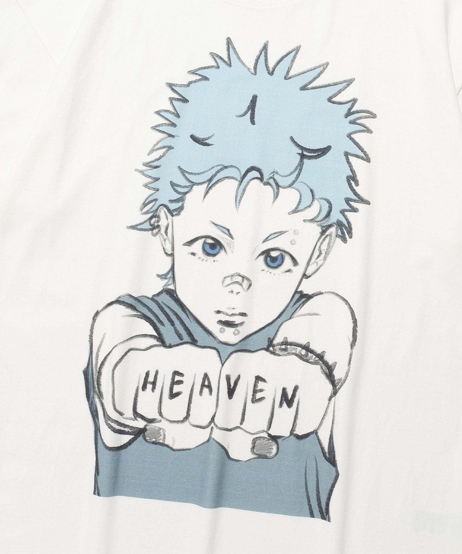 Nice Ghost Club Fist Boy Big Big Tee [White]