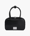 Marithé François Girbaud Classic Logo Square Mini Tote Bag Black