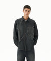Mahagrid Star Raw Cut Denim Shirt