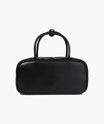 Marithé François Girbaud CLASSIC LOGO SQUARE MEDIUM TOTE BAG BLACK