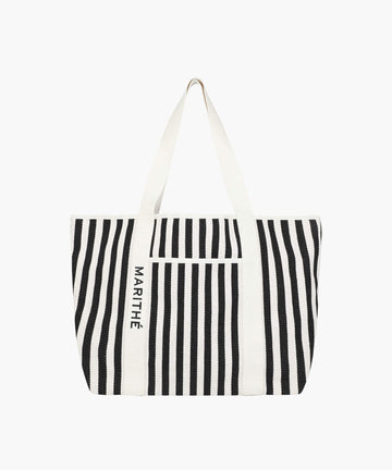 Marithé François Girbaud REGULAR LOGO BIG COTTON BAG stripe