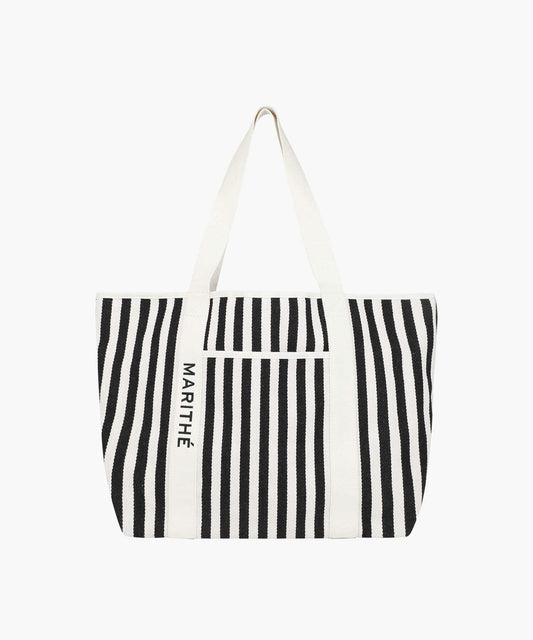 Marithé François Girbaud REGULAR LOGO BIG COTTON BAG stripe