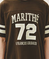 Marithé François Girbaud AEROCOOL FOOTBALL OVERSIZED TEE brown