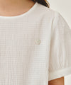 Marithé François Girbaud Kids White Peplum Blouse