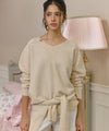 Bitter Cells [SET] Essential V Neck Knit & Shawl