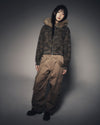 ADLV Woman Camo Fur Crop Hoodie Zip Up