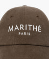 Marithé François Girbaud Regular Logo Brushed Cotton Covered Cap Brown