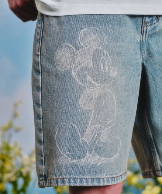 Marithé François Girbaud [MARITHE_DISNEY] MICKEY_W BERMUDA DENIM PANTS light blue