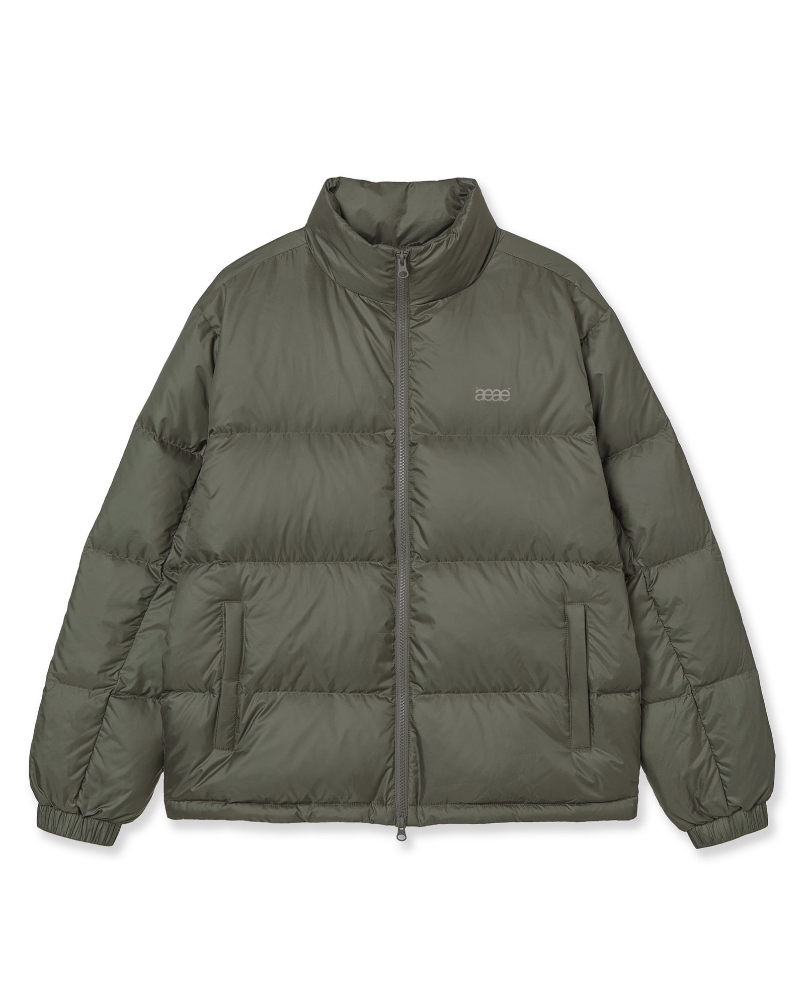 AEAE WEB LOGO DOWN JACKET [WARM GREY]