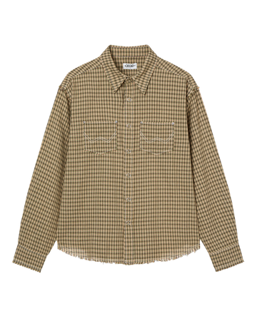 AEAE Western Check Shirts [Yellow Green]