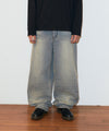 Mahagrid Solar Embroidery Denim Pants [Blue]