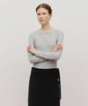 Marithé François Girbaud Women's Layered Jersey Long Sleeve Light Heather Gray