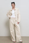 General Idea WOMAN Snap Detail Wide Denim Pants