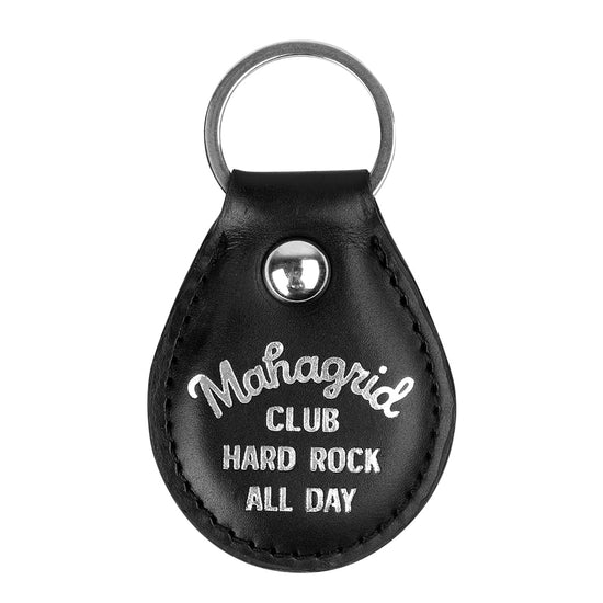 Mahagrid Hard Rock Leather Keyring [Black]