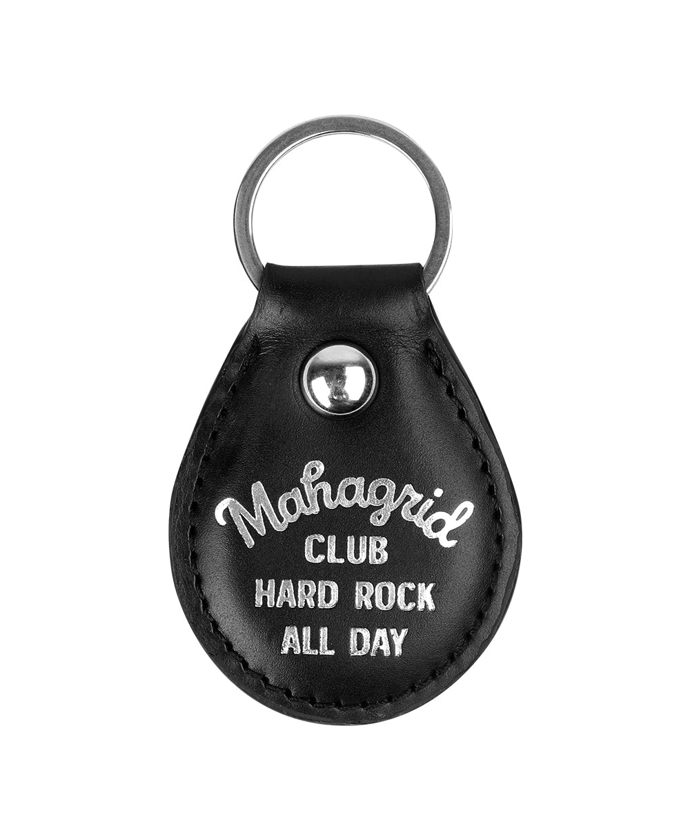 Mahagrid Hard Rock Leather Keyring [Black]