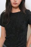 General Idea WOMAN Floral Sheer Short Sleeve T-Shirt