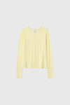 General Idea WOMAN Airy Round Neck Pintuck T-Shirt