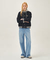 Marithé François Girbaud CLASSIC LOGO RAGLAN DENIM VARSITY JACKET light blue