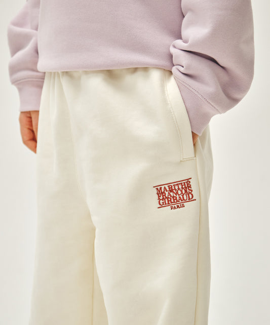 Marithé François Girbaud Kids Classic Logo Sweatpants Cream