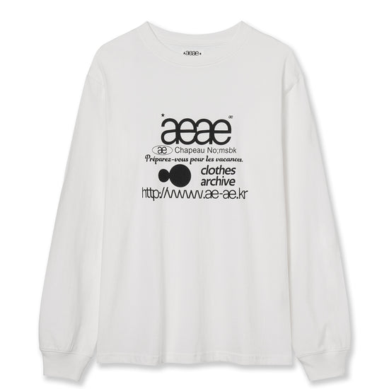 AEAE WEB LOGO L/S [WHITE]