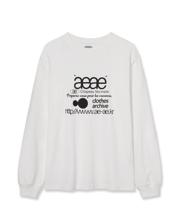 AEAE WEB LOGO L/S [WHITE]