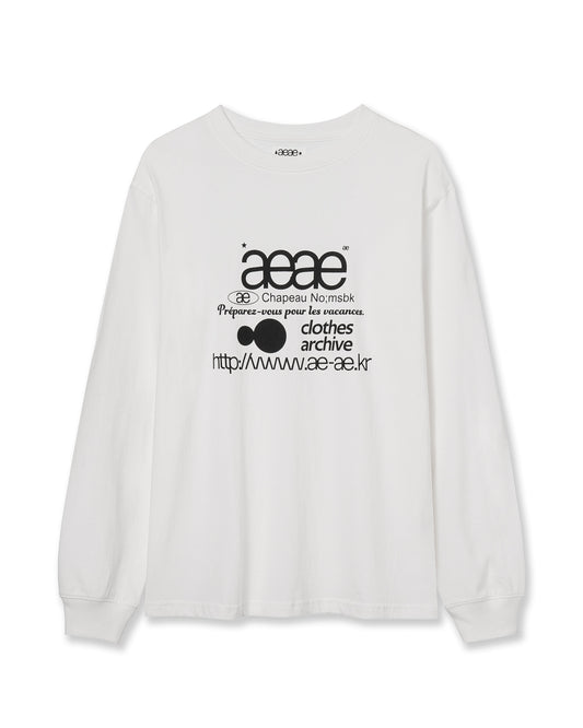AEAE WEB LOGO L/S [WHITE]